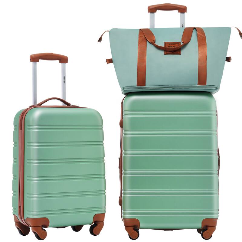 Luggage Sets (20/24)" Carry on Suitcase Handshell Luggage Trunks Set